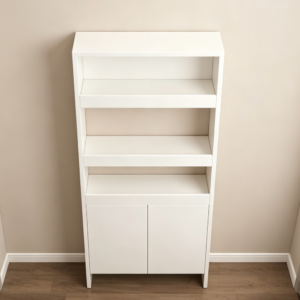 5-Shelf Behind Door Wooden Storage Cabinet with Doors