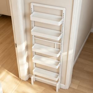 6-Tier Thin Metal Adjustable Basket Behind Door Organizer