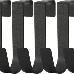 5-Pack Black Single Over Cabinet Door Hooks