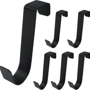 12-Pack Black Carbon Steel Single Over Cabinet Door Hook