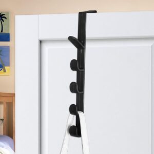 Black No Drill Over Door Hook Rack Space Saving