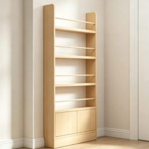 Ultra-Thin 3.9" 6-Tier Wood Behind Door Standing Rack