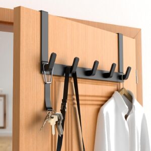 Black Heavy Duty Over Door Hanger Fits 1-3/4" Door